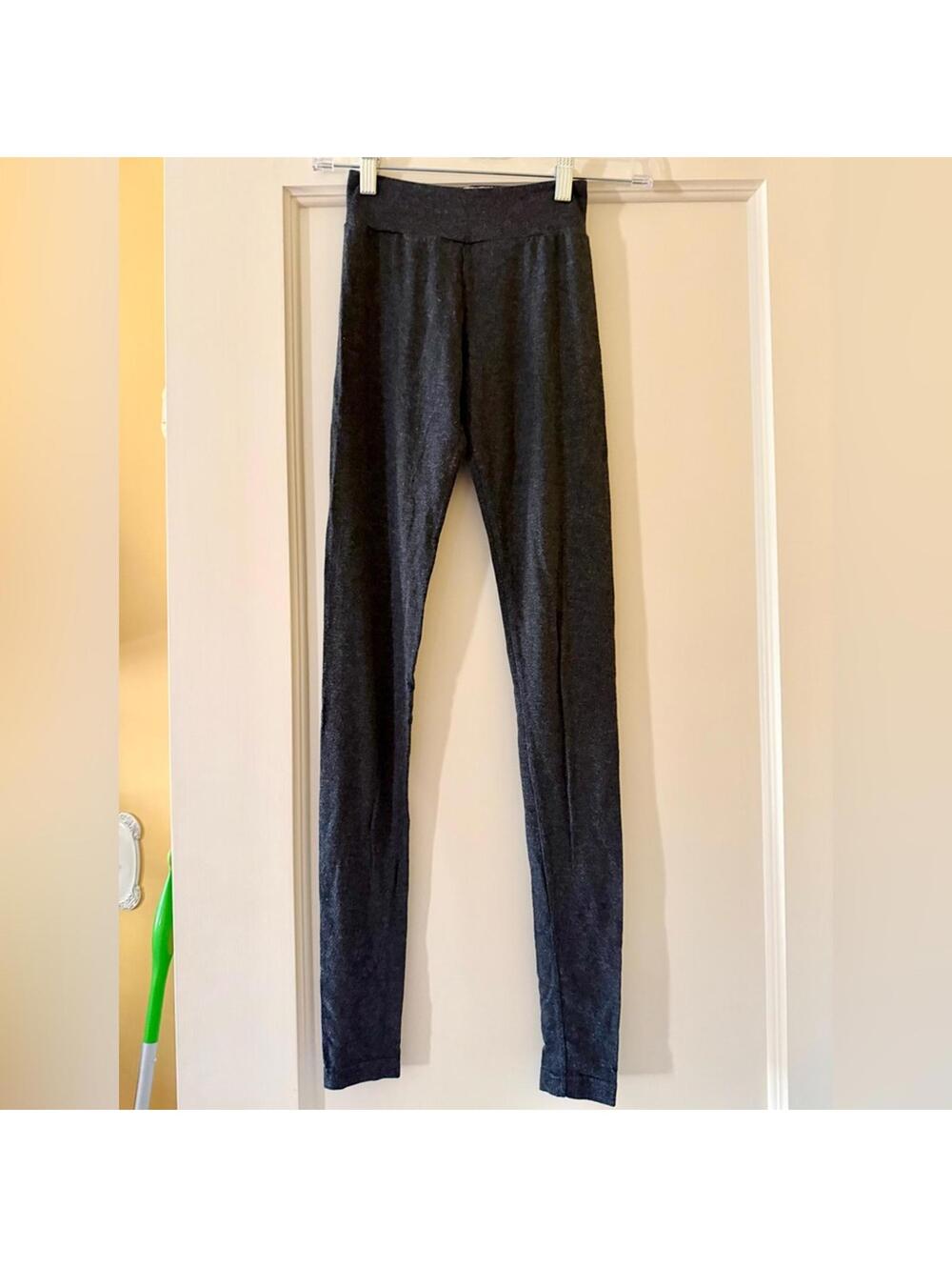 Alice + Olivia Heathered Charcoal Gray Leggings XS